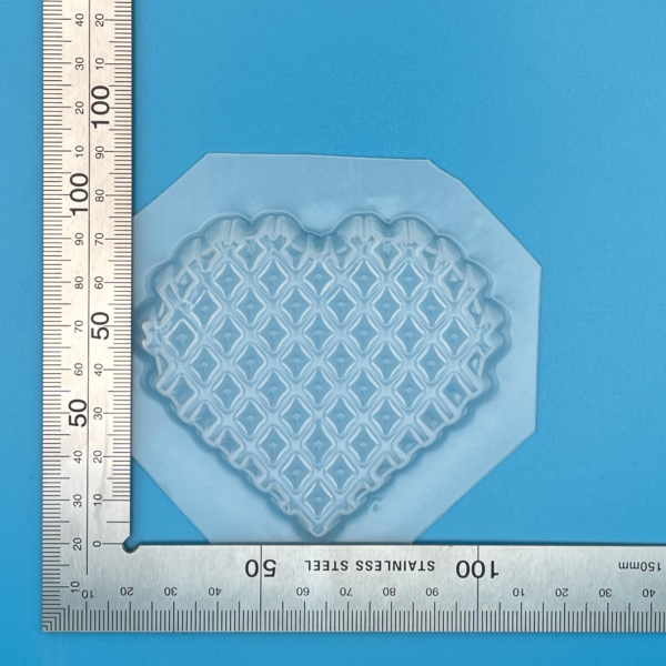 Love Heart Waffle Bath Bomb Mould