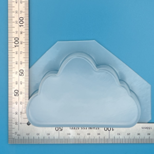 Deep Cloud Flat Front Bath Bomb Soap Wax Mould