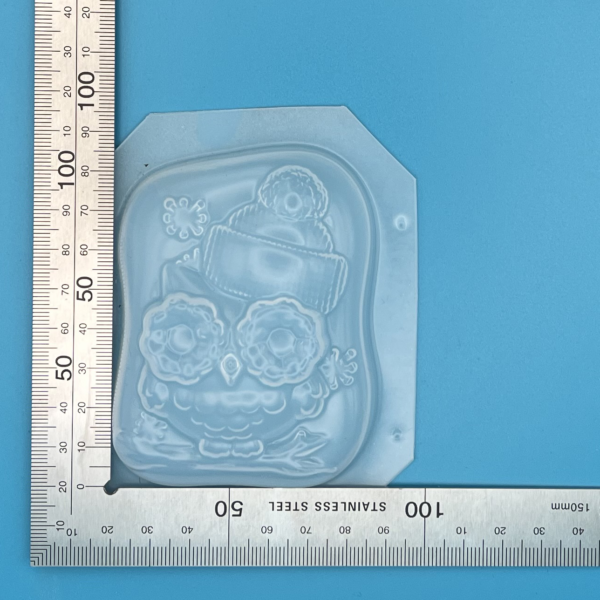 Owl with Winter Hat Plastic Mould for Bath Bombs Soap Wax Resin etc