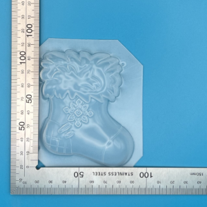Christmas Stocking with Patched Heel Plastic Mould for Bath Bombs Soap Wax Resin etc