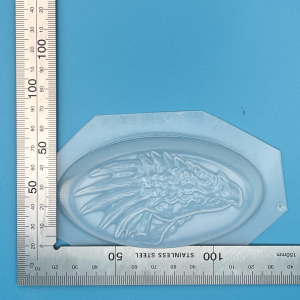 Dragon Face On Oval Plastic Mould for Bath Bombs Soap Wax Resin