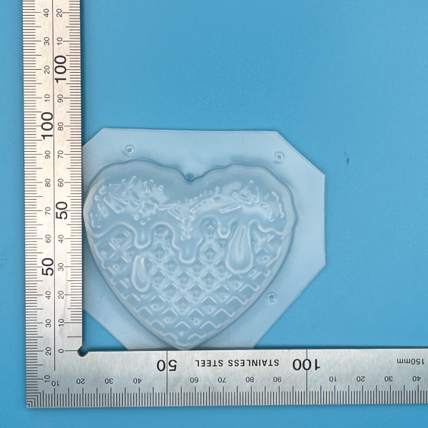 Waffle Love Heart Bath Bomb Mould