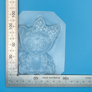 Cute Cat With Bow Plastic Mould