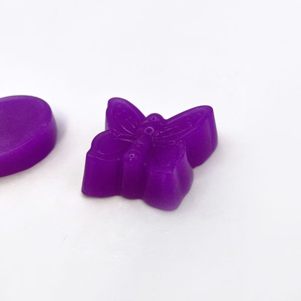 Purple butterfly jelly soap