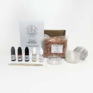 Components of Soak rochfords Himalayan Pink Salt Scented Sizzlers Make Your Own Kit